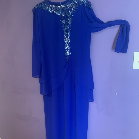 Cobalt blue gown by Ursula  Sz 16 - Picture 2 of 9